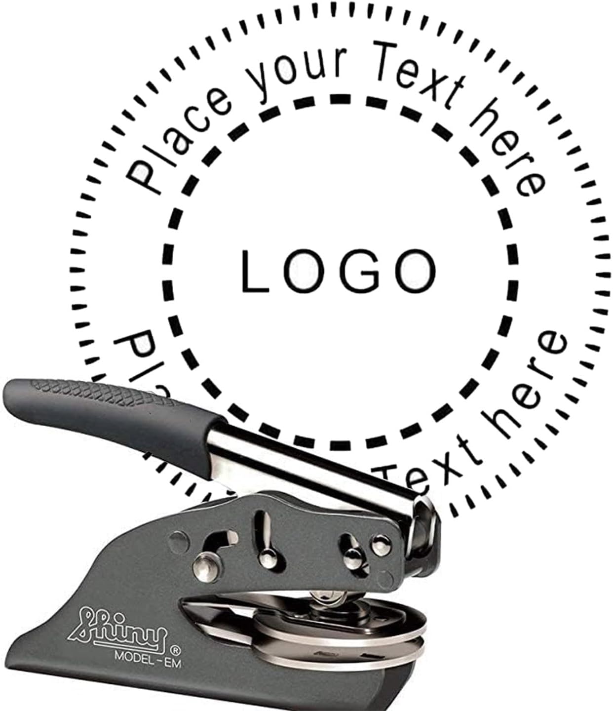 2 inch Custom Embosser with Logo, Personalize with logo and text