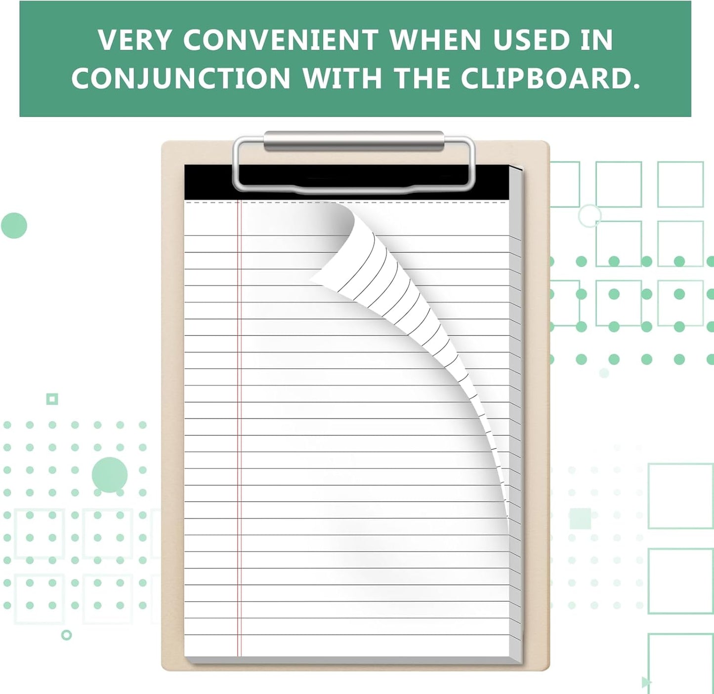 Legal Pads 5×8 Inch Notepad, 12 Pack Note Pads College Ruled Perforated Memo Pad for Work Study Daily Note Taking List, Lined Writing Pads Memo Refills Notepads for Office Home School, 30 Sheet/ Pad