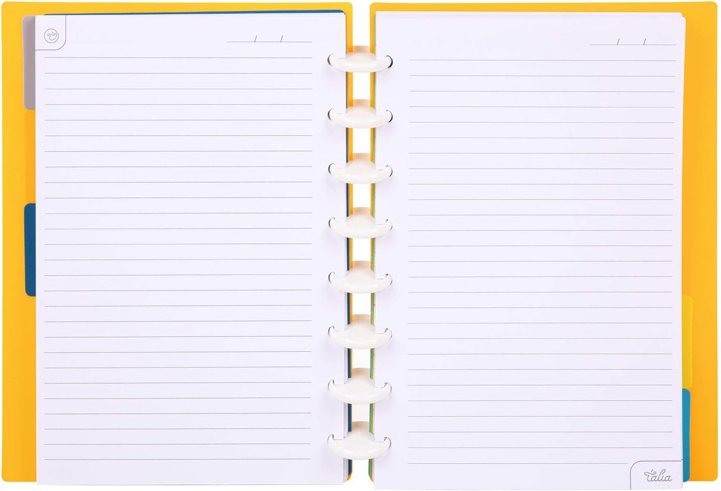 Talia Discbound Notebooks, Planner, Customizable, (BBQ Mustard, Junior (5.5in x 8.5in))