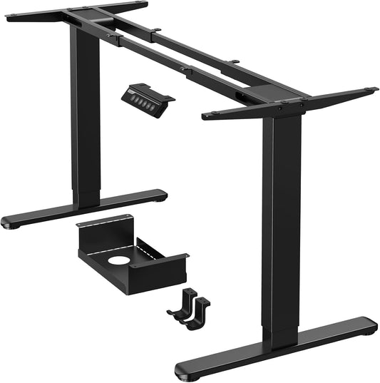 ErGear Dual Motor Standing Desk Frame 264 lbs Weight Capacity, 4 Memory Height Settings, Electric Adjustable Legs Compatible Desktop Size 44″-90″, Stand up Desks Frame Workstation, Black Frame Only