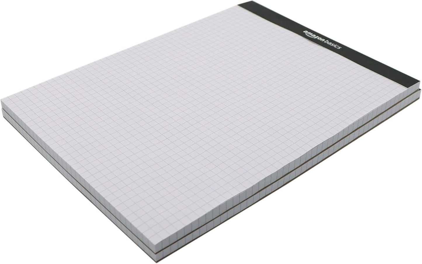 Amazon Basics Quad-Ruled Graph Paper Pad, Pack of 2, 8.5 Inch x 11.75 Inch, 100 Sheets/Pad, White