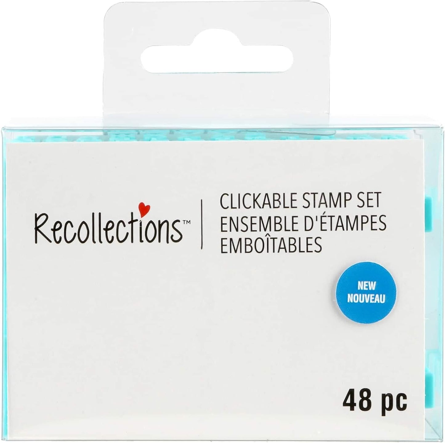 Uppercase & Lowercase Clickable Alphabet Stamp Set Bundle - 48 Lowercase & 48 Uppercase DIY Craft Stamps, Interlocking Design for Custom Words & Phrases, Scrapbooking, Journaling & Cardmaking