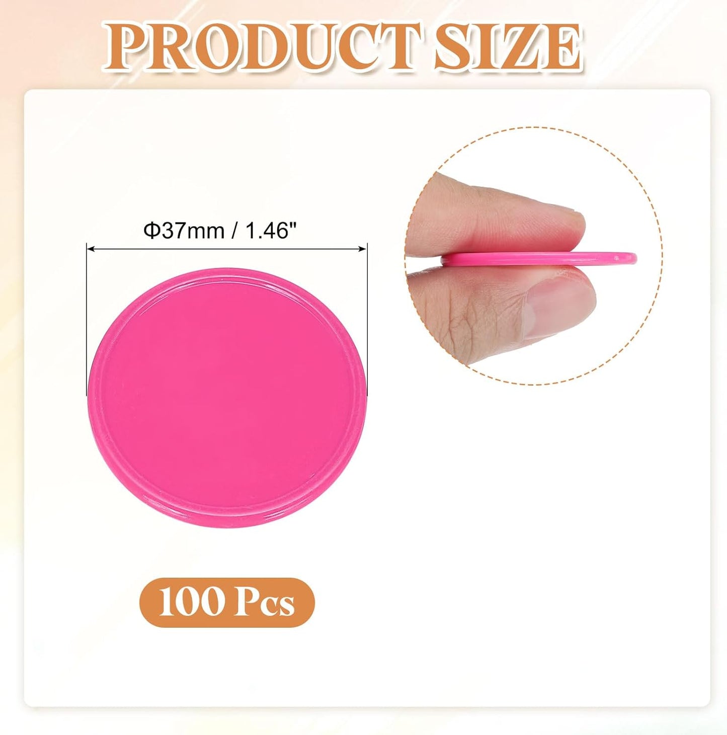 uxcell Plastic Poker Chips, Learning Counters Counting Counters Disks Markers Opaque Game Tokens for Game Play Math Counting