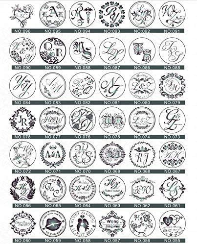 Vintage Custom Made 128 Styles Personalized Your Design Double Letters Name Date Logo Picture Wedding Invitation Wax Seal Sealing Stamp Rosewood Handle Set