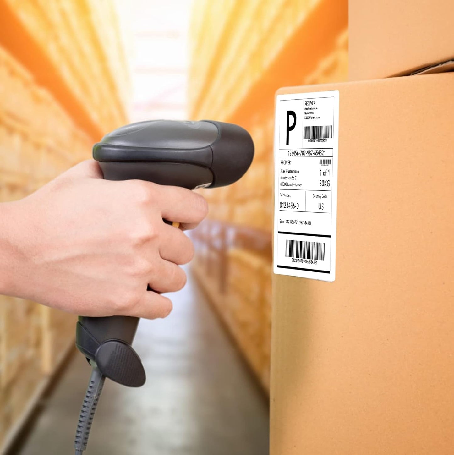 Shipping Labels with Rounded Corner, 8.27 x 5.32 Inches Half Sheet Self Adhesive Shipping Address Labels for Laser and Inkjet Printer, 200 Labels