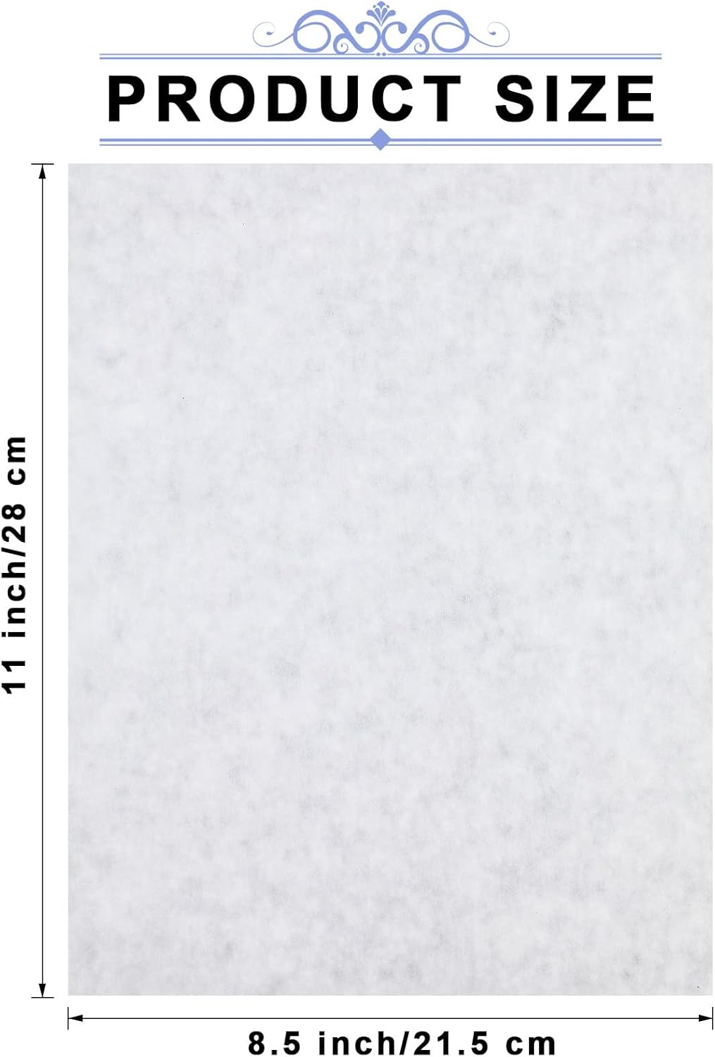 Epakh 200 Sheets Old Age Parchment Paper 8.5 x 11 Inch Standard Letter Vintage Colored Old Parchment Semblance Double Side Printing Paper(Blue)