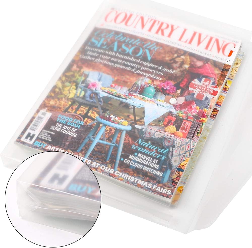 EOOUT 24pcs Clear Envelopes, Expandable Folders for Documents and Waterproof Folders with Snap Closure, A4 Size Letter Size, for School and Office Supplies