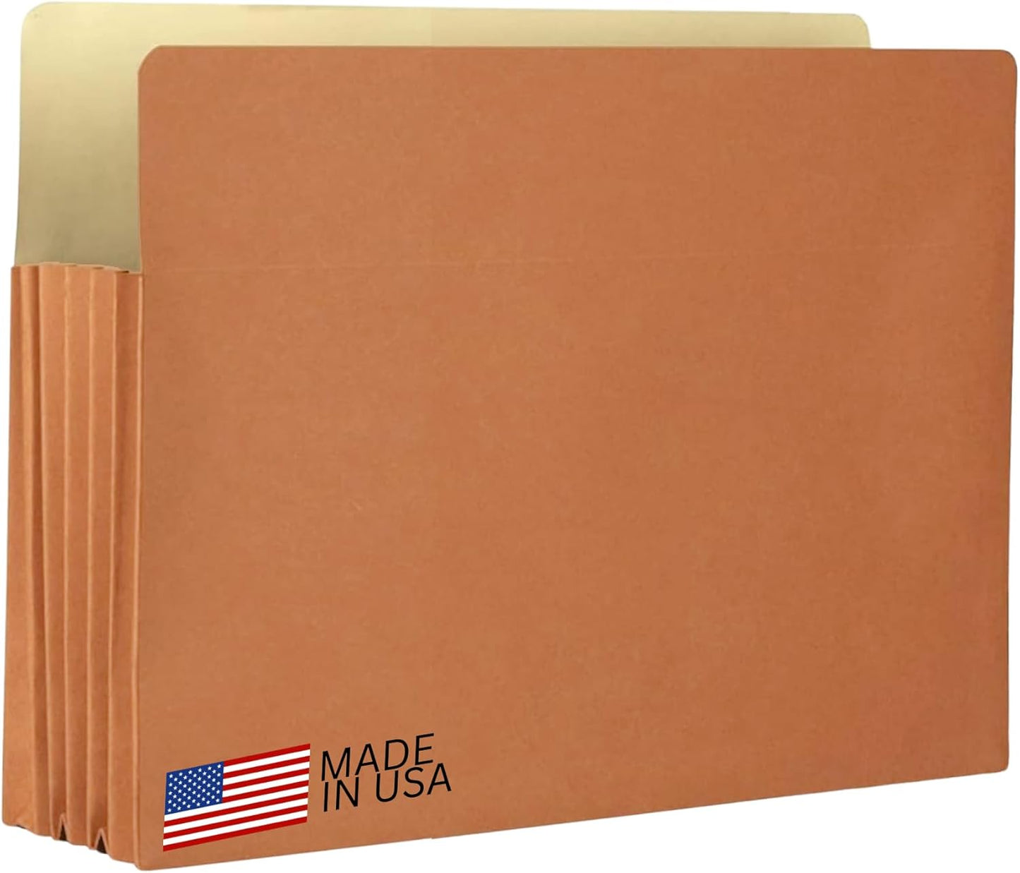 The File King Accordion File Folders Letter Size | Box of 10 Redropes | Expanding File Folder - 5.25" Expansion | Expandable Accordian File Organizer Pocket | Redwell Filing Organization & Storage