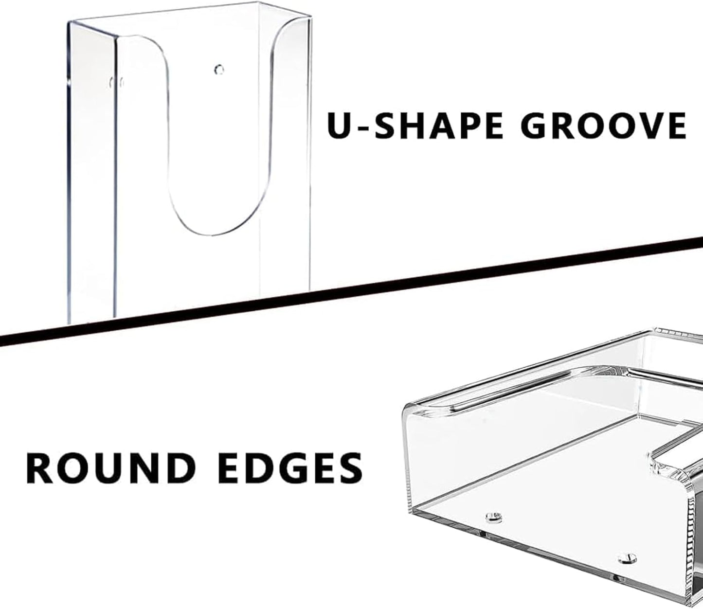 Acrylic Brochure Holders, 4x6 inches Slide-in Interlocking, 6 Pack Wall Mount Pamphlet Holder for Magazine, Pamphlet, Booklets, Menu, Journals