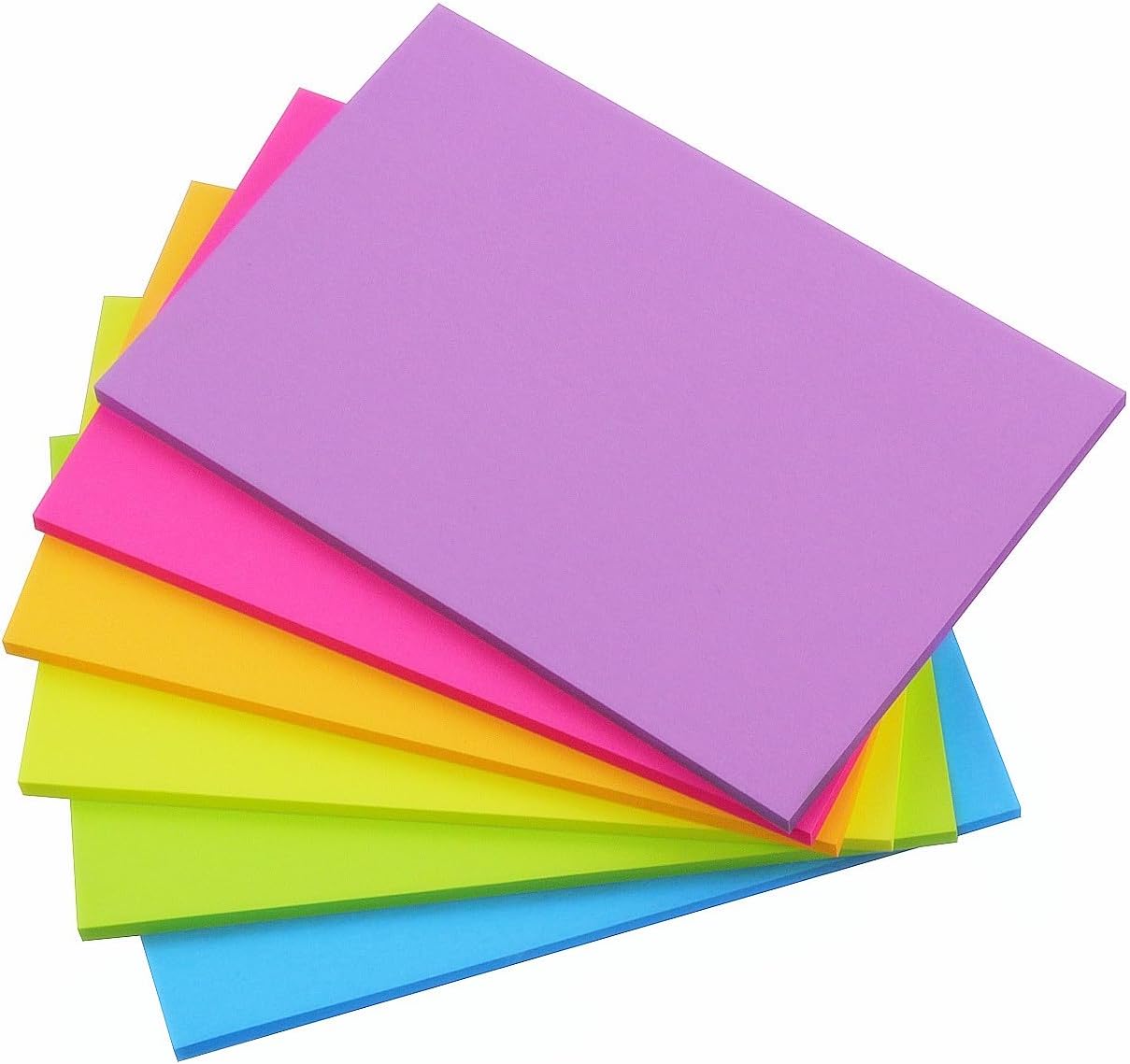 Early Buy Sticky Notes 6 Bright Color 6 Pads Self-Stick Notes 4 in x 6 in, 45 Sheets/Pad