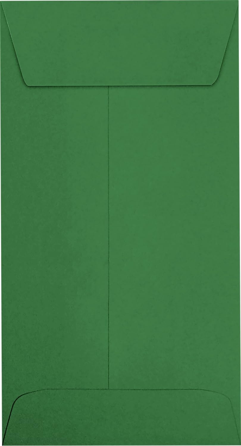 LUXPaper #7 Coin Envelopes | Peel & Press | 3 1/2" x 6 1/2" | Holiday Green | 80lb. Text | 500 Qty