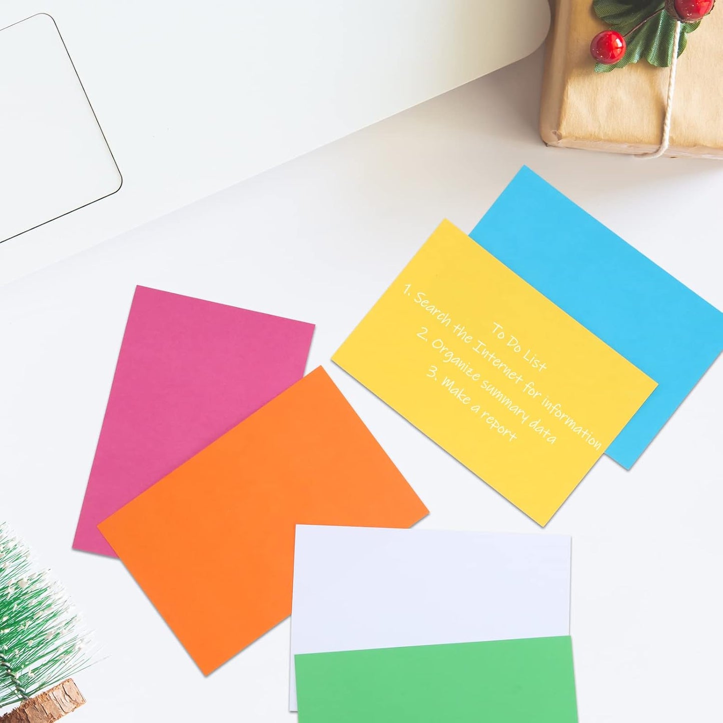 Fainne 300 Pcs 4 x 6 Inches Blank Index Cards 180 Gsm Thick Card Stock Assorted Color Neon Blank Flash Cards Colorful Study Notecards for Organizing(Vivid Colors)