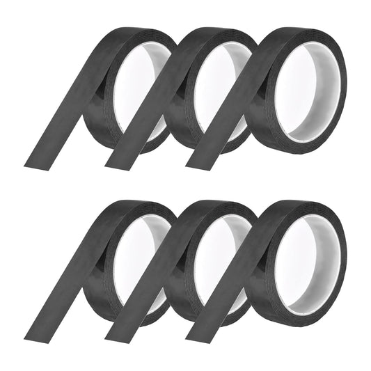 MECCANIXITY 6 Rolls Whiteboard Tape Graphic Chart Tape 25mm 54.7 Yard Art Tape Thin Self-Adhesive Pinstripe Tape Masking Tape for Gift Wrapping Craft Supplies, Black