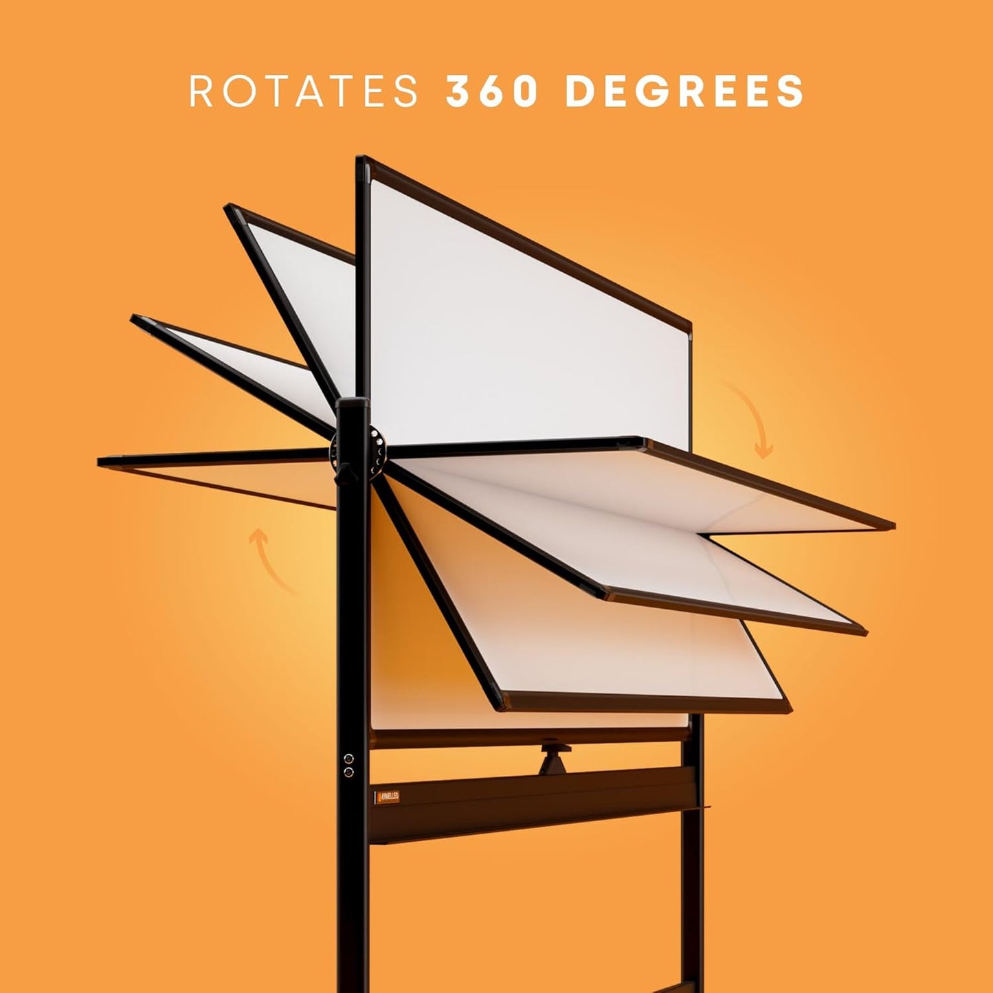 Rolling Dry Erase Board 70 x 36 - Large Portable Magnetic Whiteboard with Stand - Double Sided Easel Style Whiteboard with Wheels - Mobile Standing White Board for Office, Classroom & Home