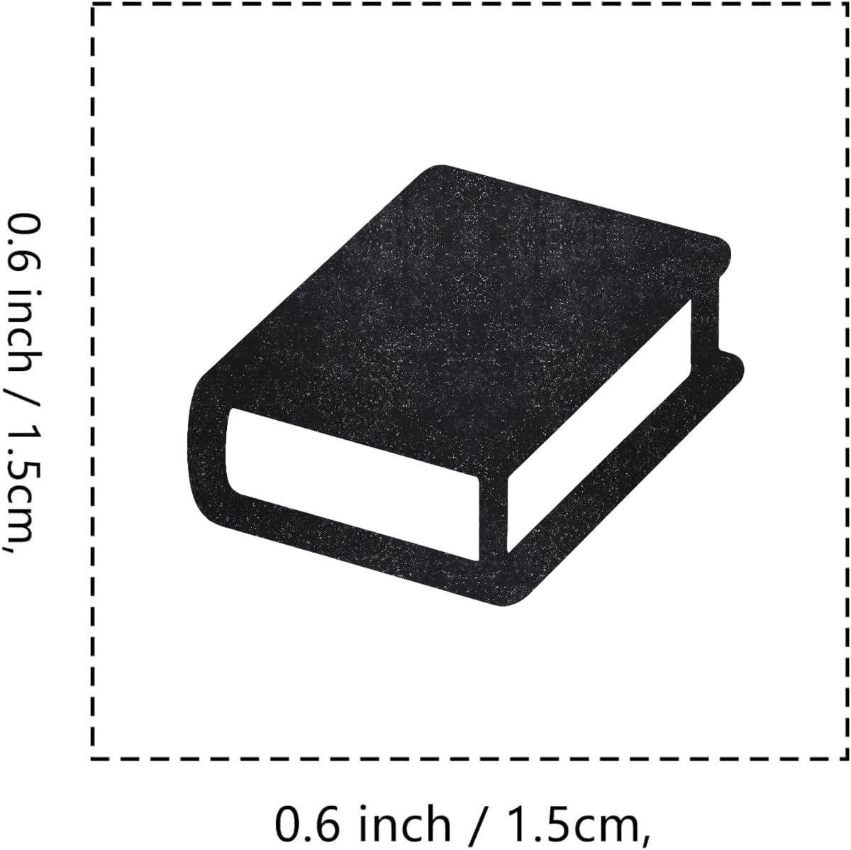 Book Studying Rubber Stamp, 3/5 Inch Small Mini Stamp for Scrapbooking Card Making Planner