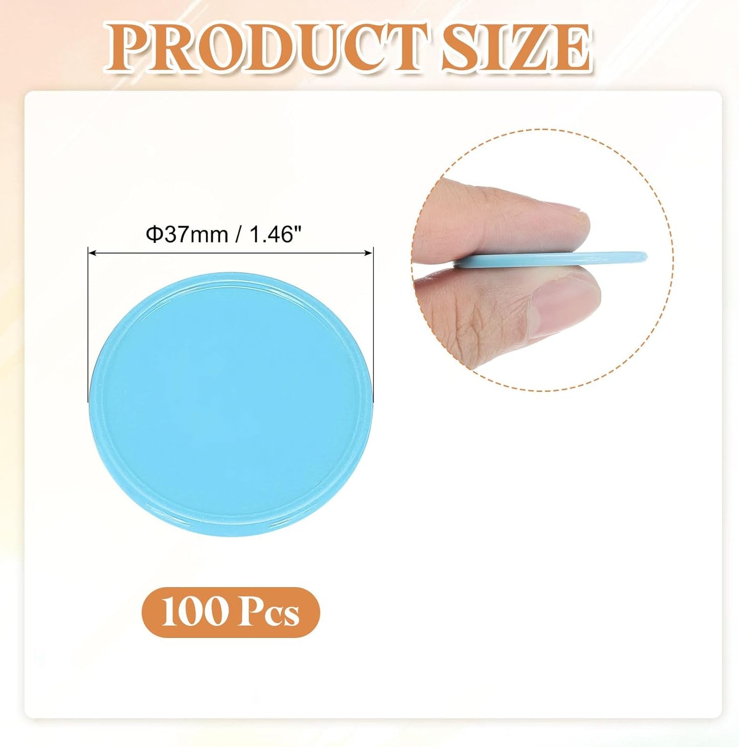 uxcell Plastic Poker Chips, Learning Counters Counting Counters Disks Markers Opaque Game Tokens for Game Play Math Counting