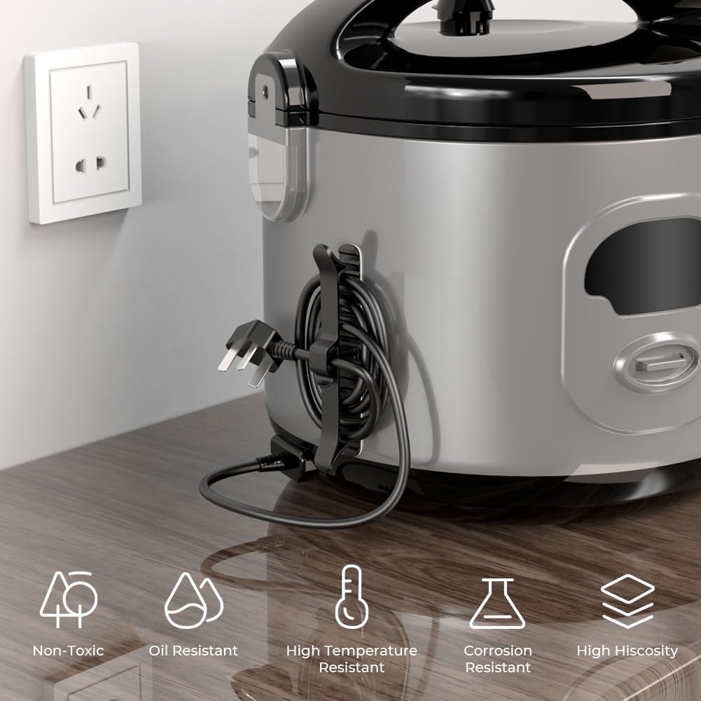 Cord Organizer | Organization and Storage for Kitchen Appliances,Cord Keeper,Cord Wrapper,Cord Holder for Air Fryer,Coffee Maker,Blender,Toaster-8Pcs (grey)