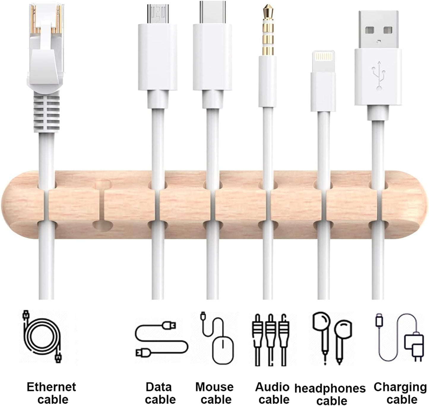 SOULWIT Cable Holder Clips, 3-Pack Cable Management Cord Organizer Clips Silicone Self Adhesive for Desktop USB Charging Cable Nightstand Power Cord Mouse Cable Wire PC Office Home
