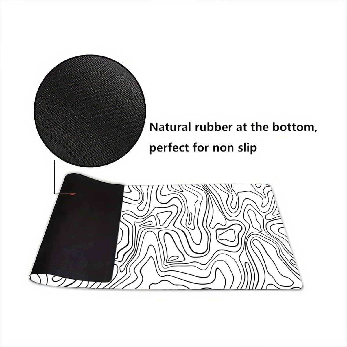 Large Mouse Pad - Gaming Mouse Pad with Stitched Edges(60x30cm), No-Slip Base, Waterproof Desk Pad for Keyboard and Mouse (Line White,23.6x11.8 inch)