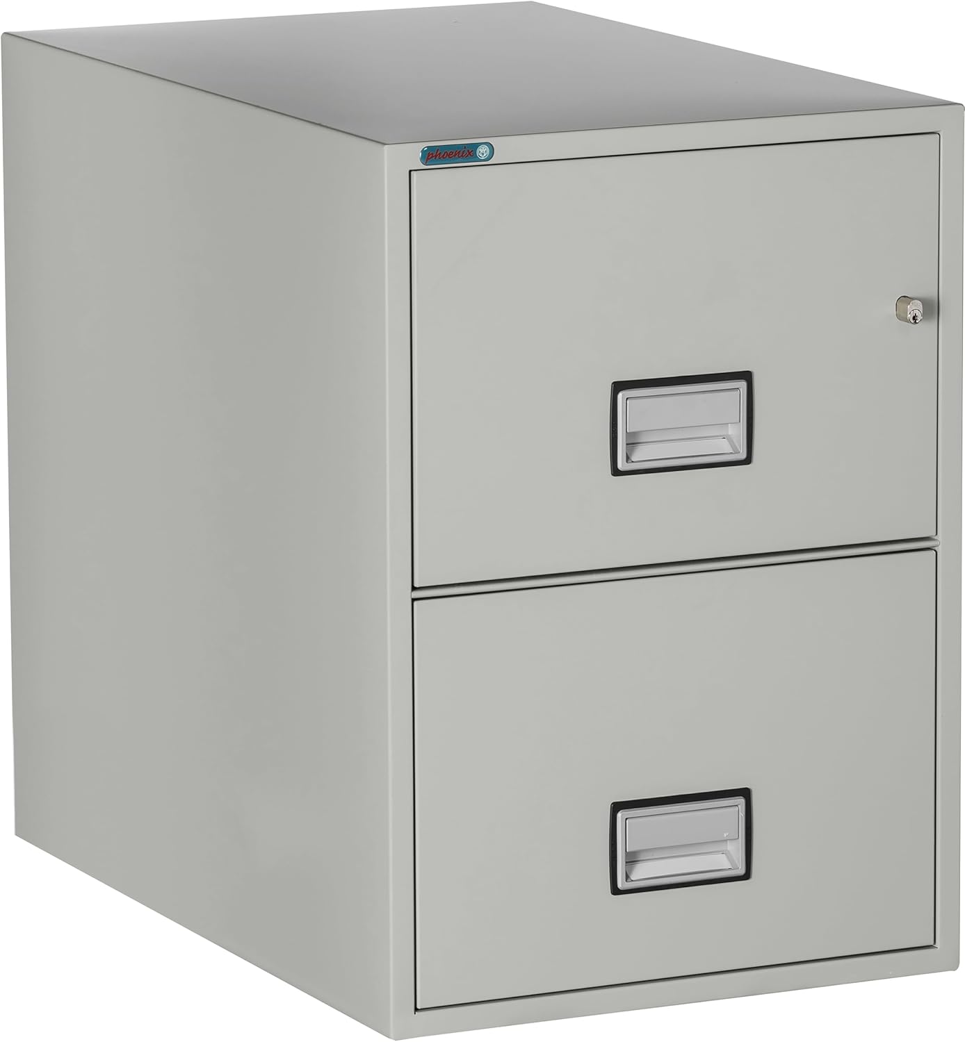 31 inch 2-Drawer Vertical Fireproof File Cabinet – Legal and Letter Size Filing – Key Lock – Water Resistant Seal – Fire and Impact Rated – Light Gray Finish – Model LGL2W31LG