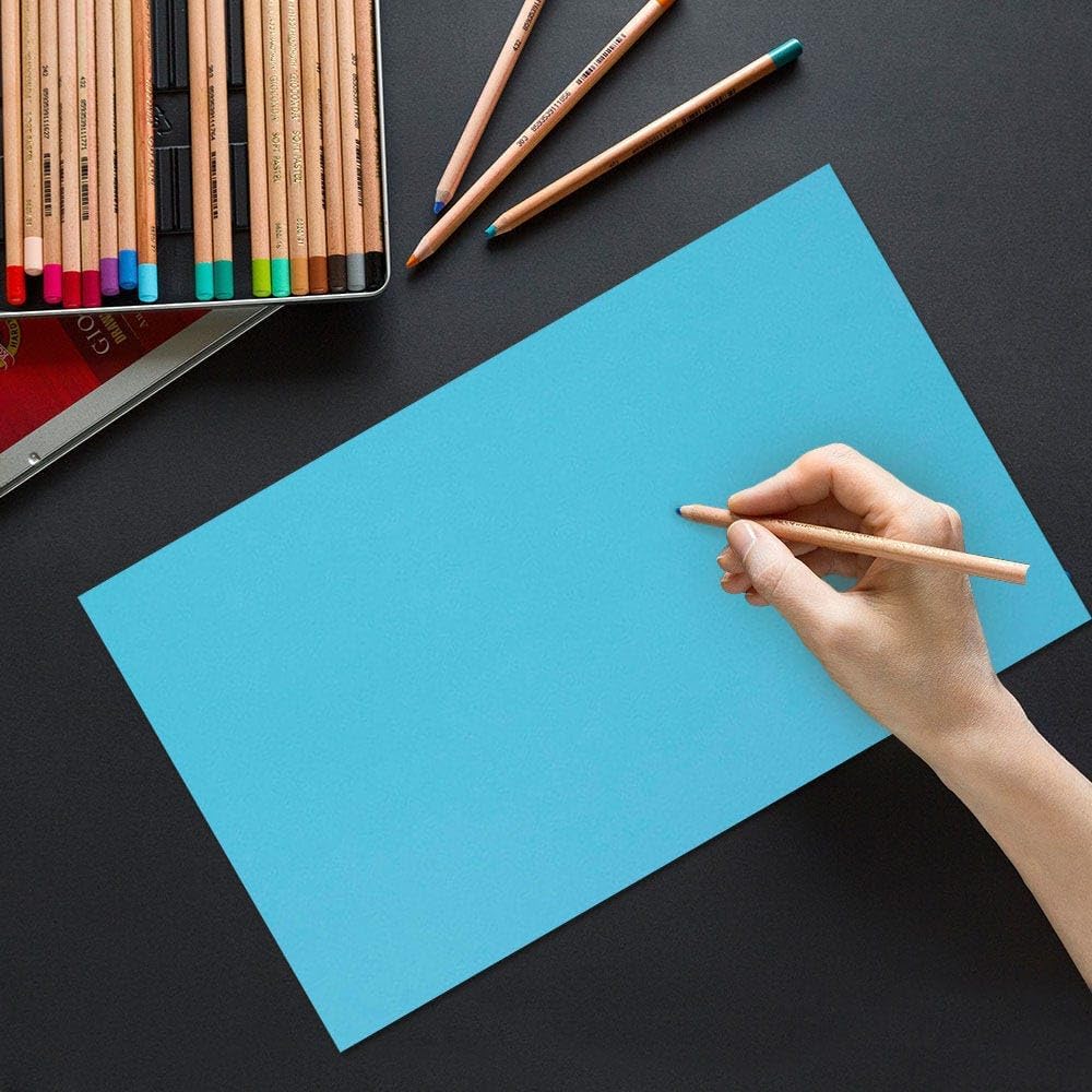 LUXPaper 8.5" x 14" Paper | Legal Size | Bright Blue | 80lb. Text | 50 Qty