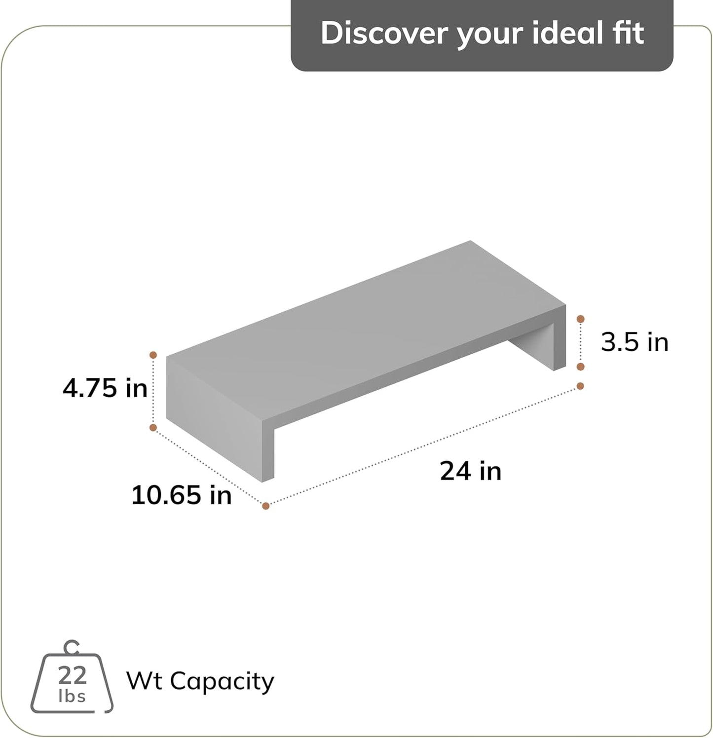 Anji Mountain Wooden Monitor Stand - Elegant Monitor Riser, Perfect Monitor Stand for Desk Organization, Durable Wood Construction monitor stands, Enhances Ergonomics and Workspace Efficiency,Natural