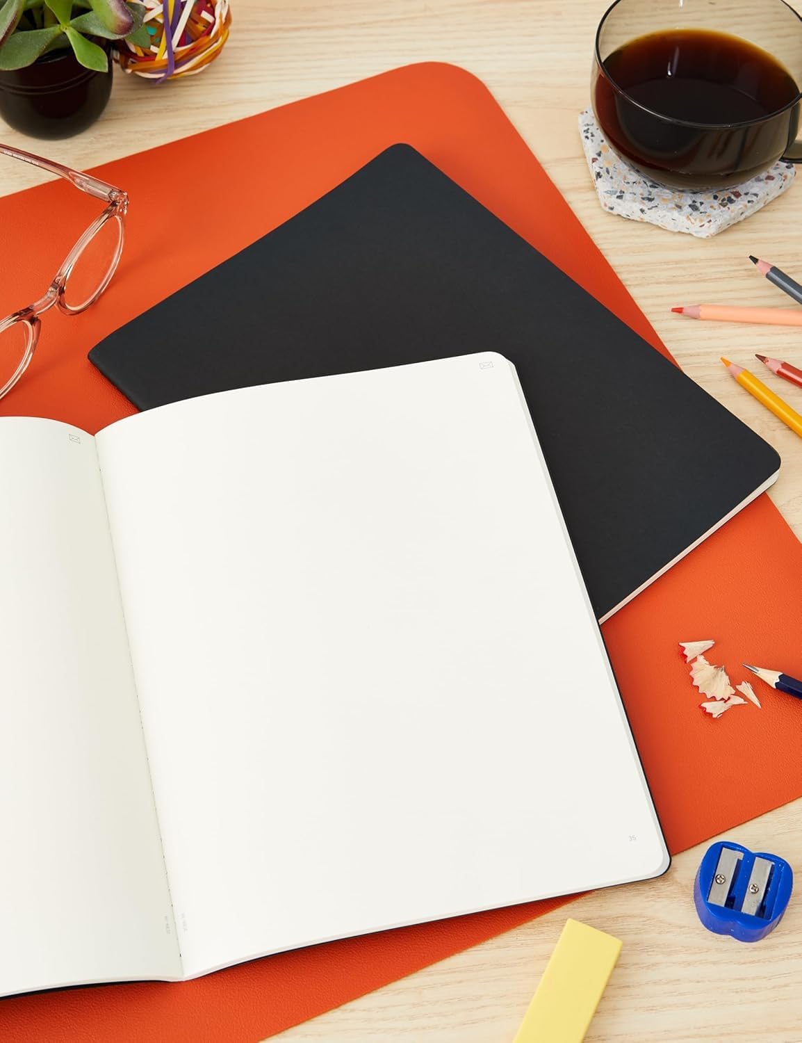 Moleskine Smart Cahier Journal, Extra Large, Plain, Black, Soft Cover (7.5 x 10)