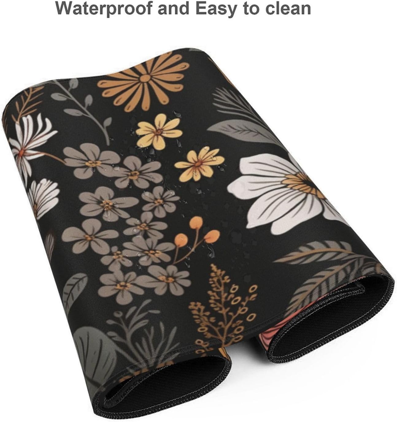 35.4 x 15.7 in, Waterproof XXL Large Mouse Pad for Desk, Extended Keyboard Mouse Mat for Computer Office, Big Laptop Mouse pad, Gaming Pc-Boho Flowers