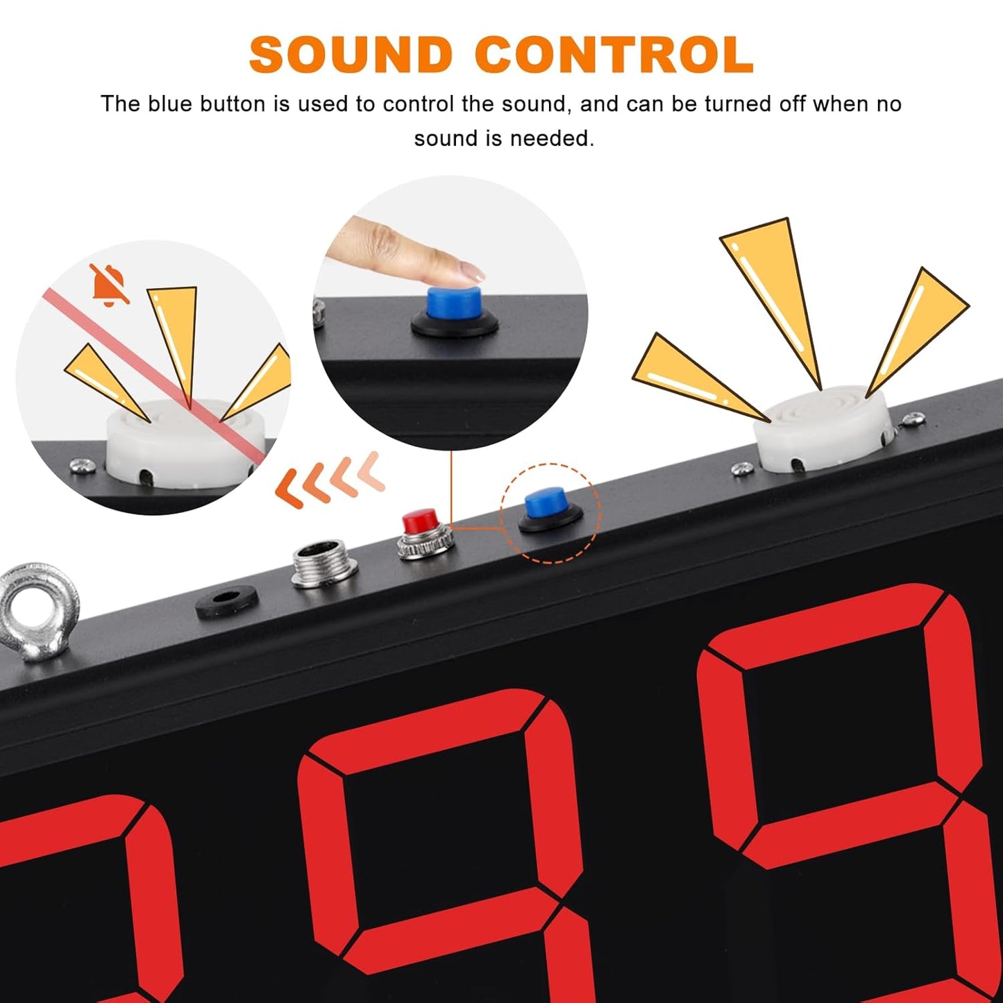 JIAWANSHUN LED Digital Counter with Sound 4in Digital Counter Display with Infrared Sensor Count Up to 9999 for Conveyor Blet Industrial Use 110-240V