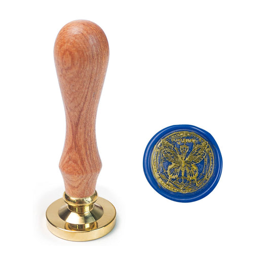 Wax Seal Stamp, ANBOSE Animal Sealing Wax Stamp with Removable Brass Head Wooden Handle, Butterfly Change Wax Sealing Stamp for Envelope Sealing Wax