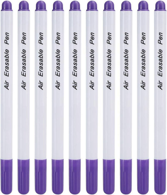 Air Water Erasable Pen Fabric Marker Temporary Marking Auto Vanishing Pen Air Erasable Pen, 10pcs Disappearing Ink Marking Pen for Cloth Marking ToolsMarking & Tracing Tools(Single