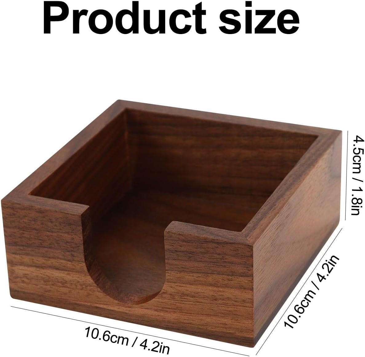 MultiBey Sticky Notes Memo Pad Holder Dispenser Wooden Post it Note Holder Walnut Desk Supplies Organizer Accessories for Office Home Schools