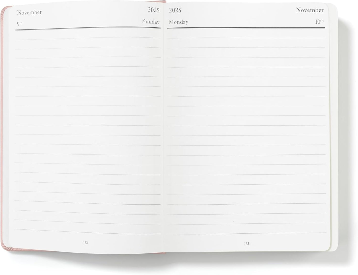 Wykeham's Executive 2025-26 Daily Journal Planner – Mid-Year Academic Diary (Personalized Rose, 8.5"×5.5")