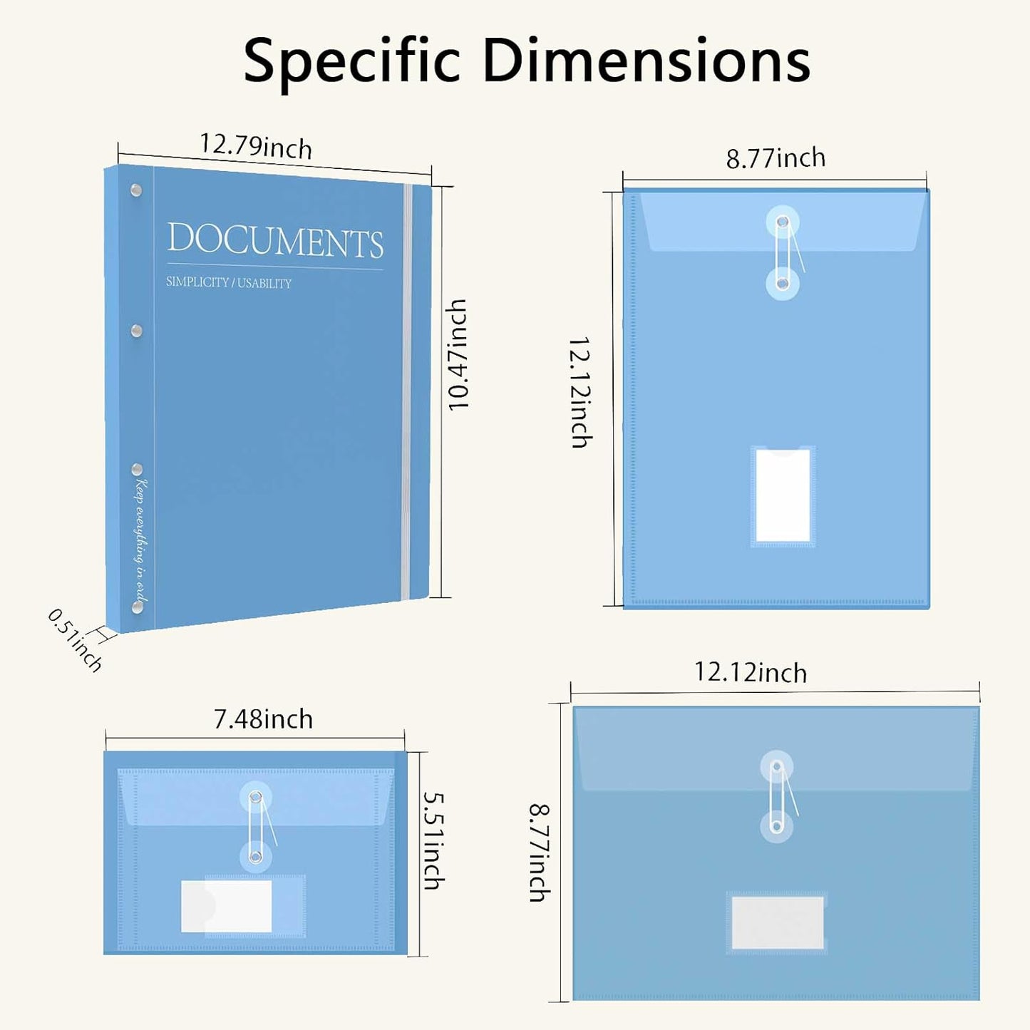 Expanding Accordion File Folder & Document Organizer Binder | 12 Pockets for Important Papers, Passports, IDs | Acid-Free, Tear-Resistant for A4/Letter Size | Home Office Organization