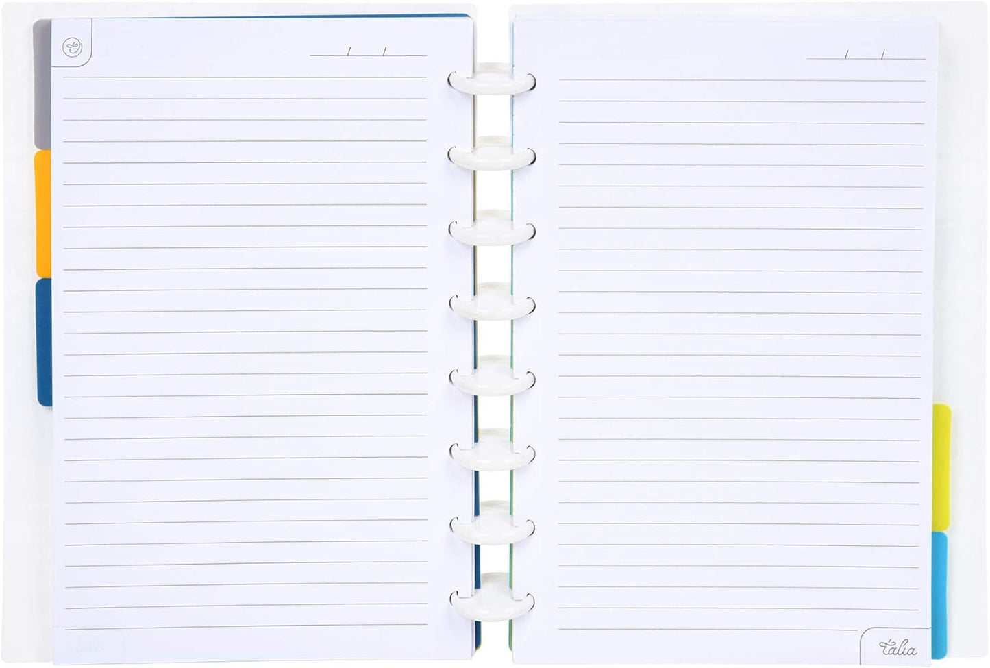 Talia Discbound Notebooks, Planner, Customizable, (xLuxe 2 Sky, Junior (5.5in x 8.5in))