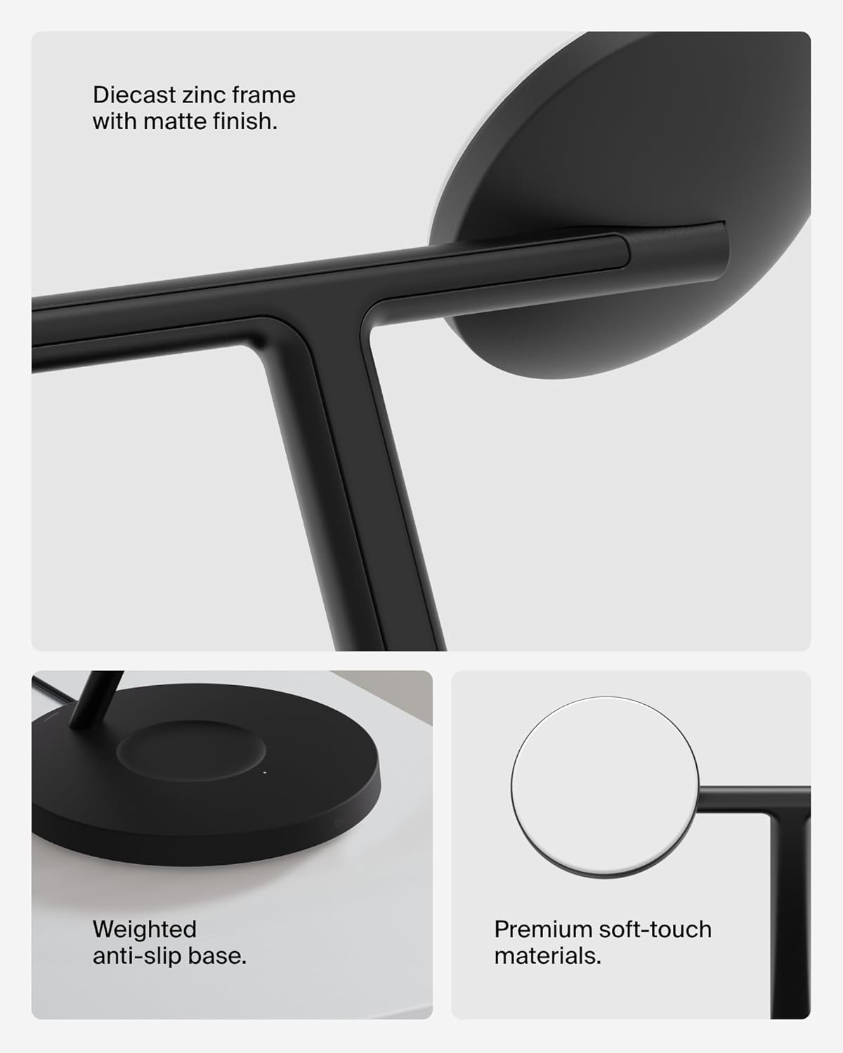 Belkin MagSafe-Compatible Charger, 3-in-1 Wireless Charging Station, Qi2-Certified 15W Wireless Charge for Apple iPhone 16 Series, Apple Watch, AirPods w/Non-Slip Base, 40W Included - Black