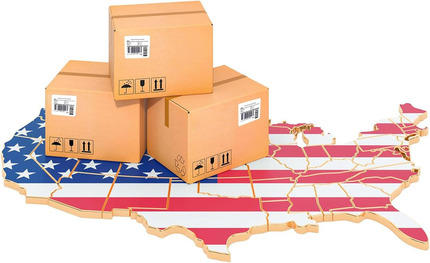 200 Sheets 1200 Count Labels White Permanent Self Adhesive Shipping Labels, 3 1/3” x 4” 6-Up Printable Stickers for Laser & Inkjet Printers