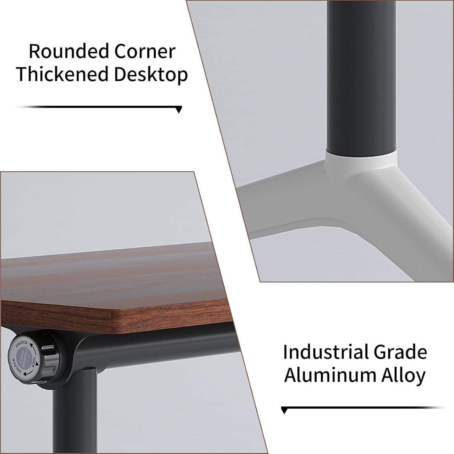 Conference Room Table with Flip-Top Design for Dynamic Meetings, Business Table Computer Desk with Heavy-Duty Frame,Foldable Seminar Meeting Tables for Home Office (4, A, 47.2IN)