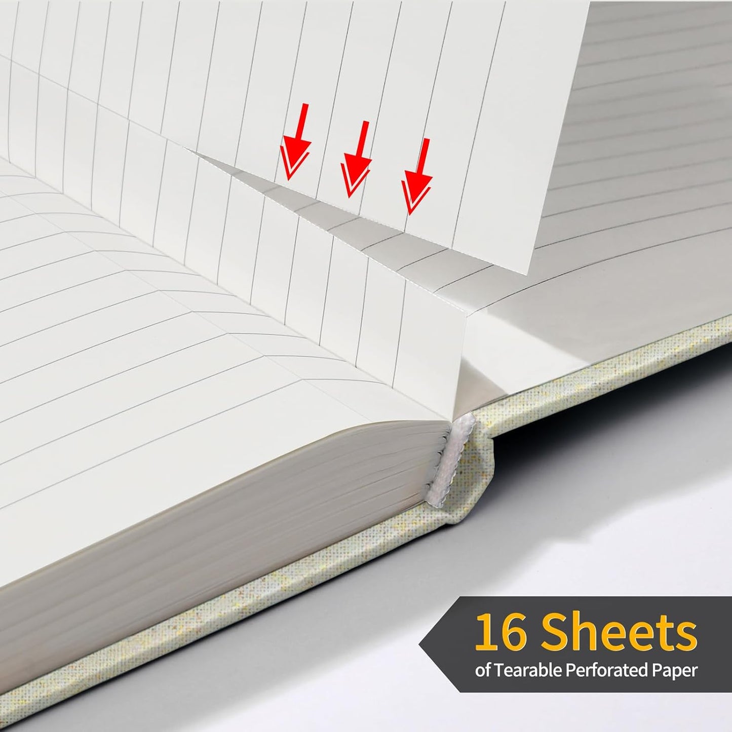 Annecy Lined Journal Notebook, Hardcover Numbered College Ruled Journal, Medium 5.5x 8.25, 160 Pages 100GSM Writing Paper, Beige