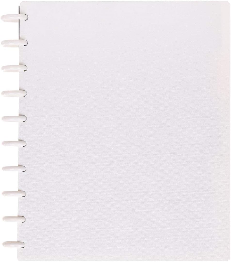 Talia Discbound Notebooks, Planner, Customizable, (White, Midsize (7.5in x 9.75in))