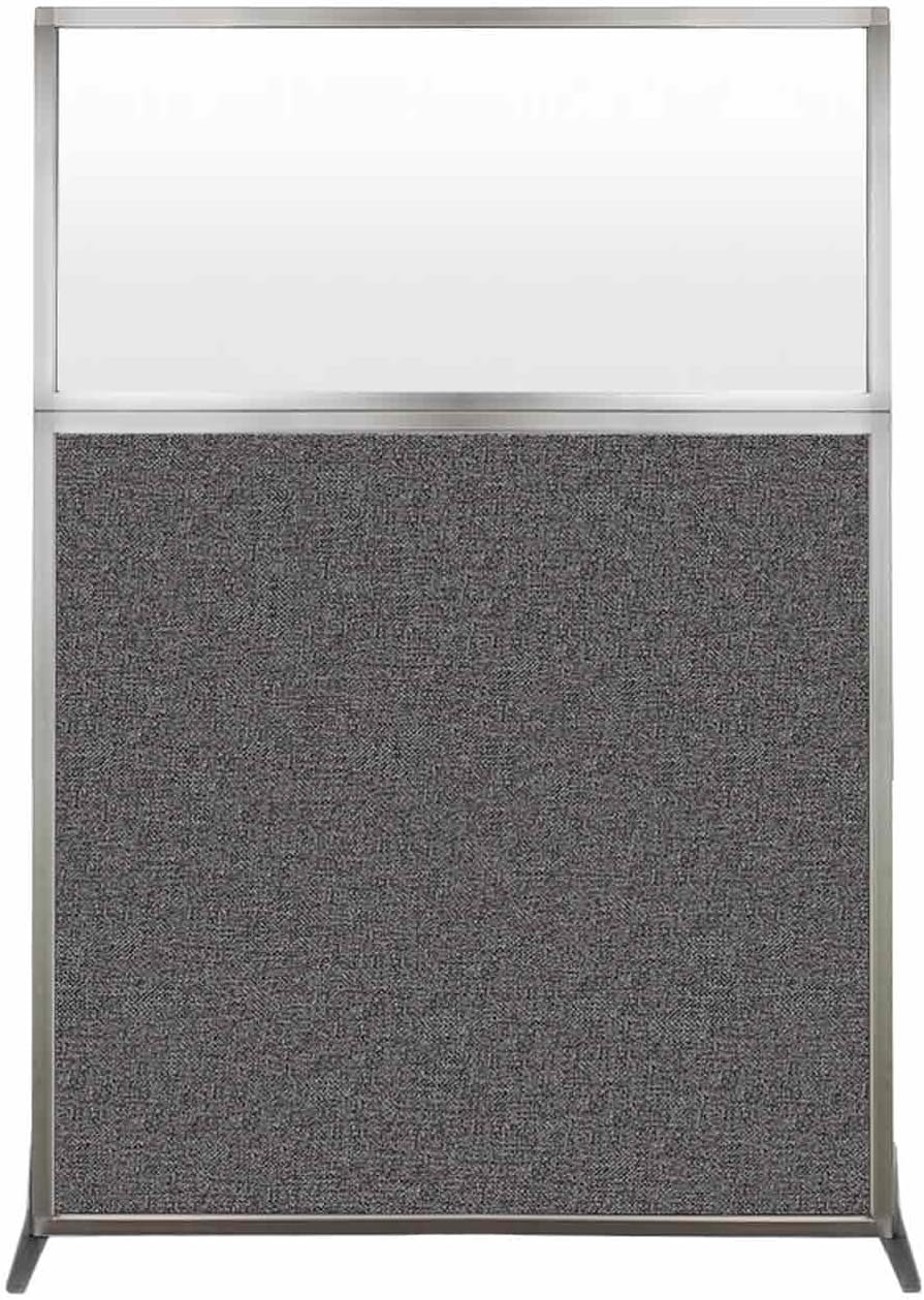 Versare Hush Screen Portable Room Divider | Workstation Wall Divider | Freestanding Privacy Hush Panels | Frosted Windows | Fabric Office Divider Screen | Great for Room Separation