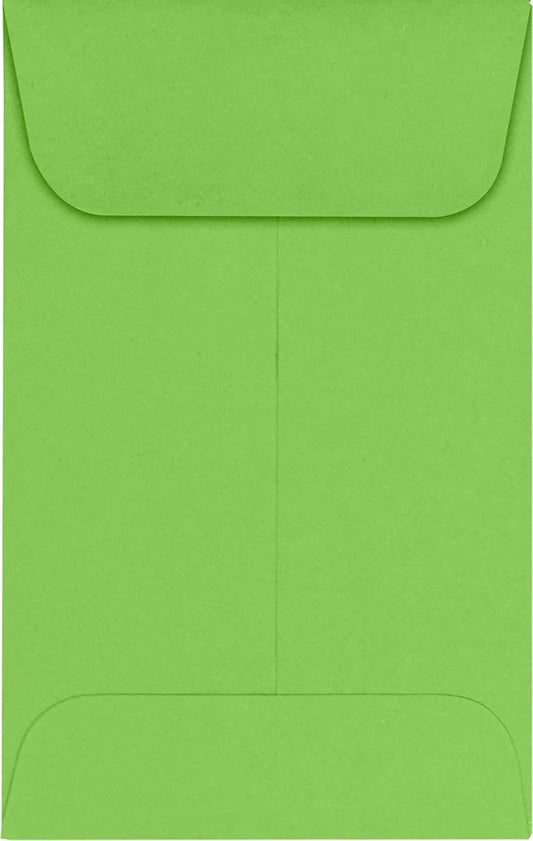 LUXPaper #1 Coin Envelopes | 2 1/4" x 3 1/2" | Limelight Green | 80lb. Text | 500 Qty