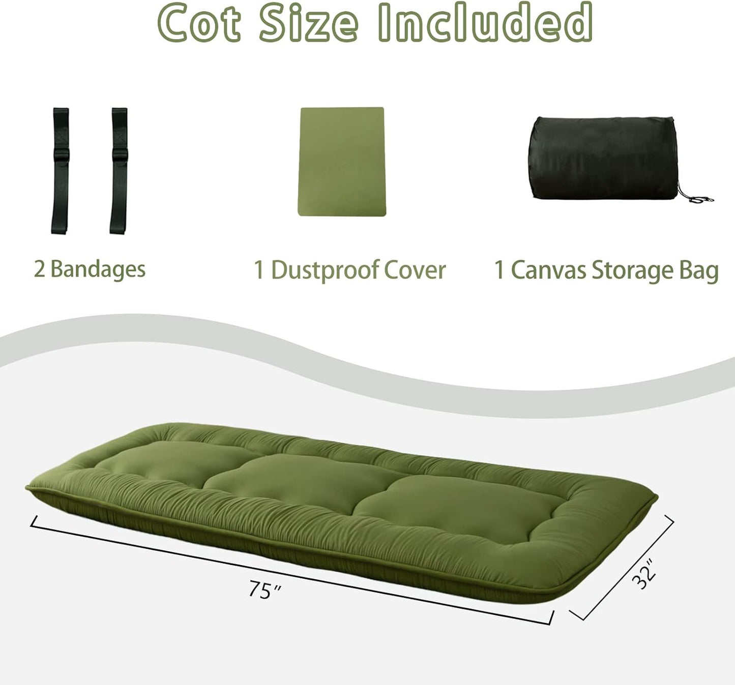 MAXYOYO Cot Japanese Floor Futon Mattress, Single Size Tatami Mat Sleeping Pad Foldable Roll Up Boys Girls Narrow Mattress Kids Lounger Pillow Bed