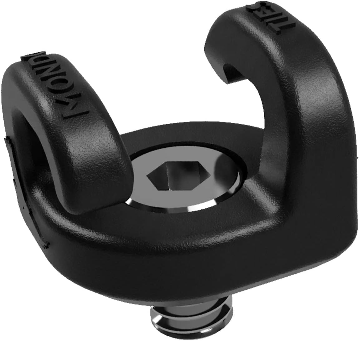 KONDOR BLUE x Armando Ferreira | MondoTies Cable Management Clips for Cameras | Cable Organization, 1/4"-20 Mounted, Holds 2-3 cables, & Supports up to 20lbs of force (5-Pack) | Black