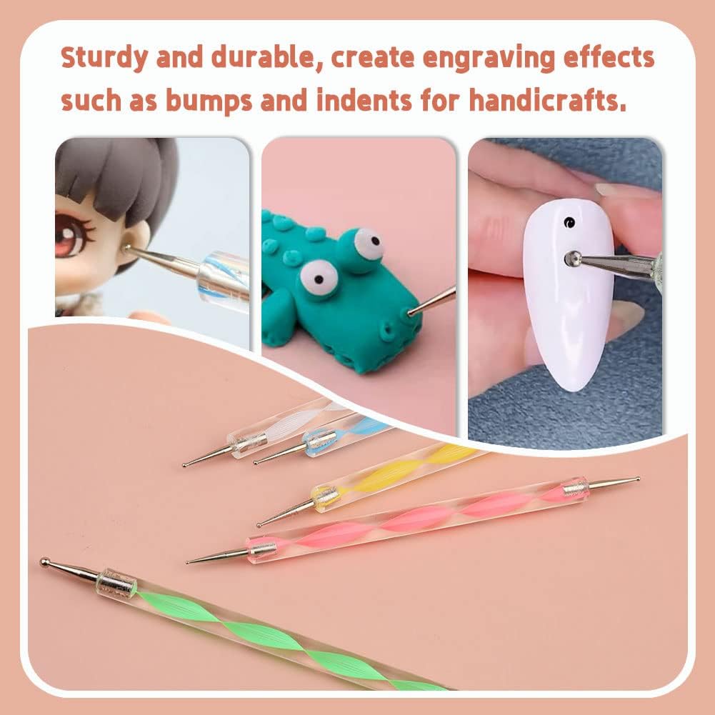14 PCS Dotting Tools Ball Styluses with Box, Dotting Tools Set Rock Painting, Pottery Clay Modeling Embossing Nail Art