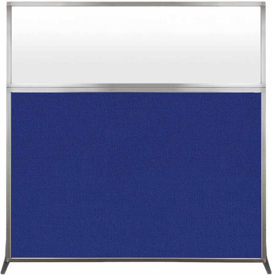 Versare Hush Screen Portable Room Divider | Workstation Wall Divider | Freestanding Privacy Hush Panels | Frosted Windows | Fabric Office Divider Screen | Great for Room Separation