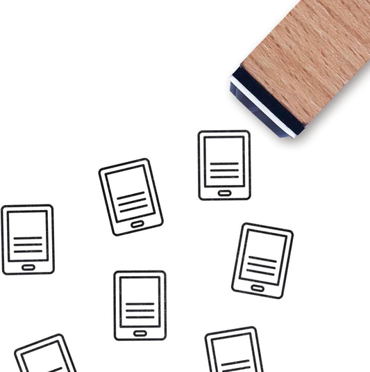 Ebook Rubber Stamp, 3/5 Inch Small Mini Stamp for Scrapbooking Card Making Planner