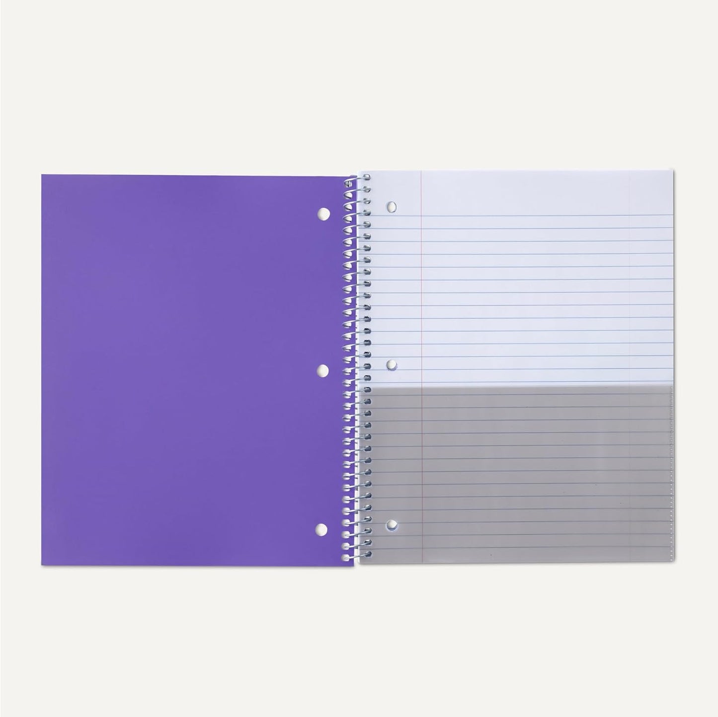 Amazon Basics Wide Ruled Spiral Notebook, Poly Cover, 100 Sheets, 8" x 10-1/2", Radiant Orchid, 3 pack
