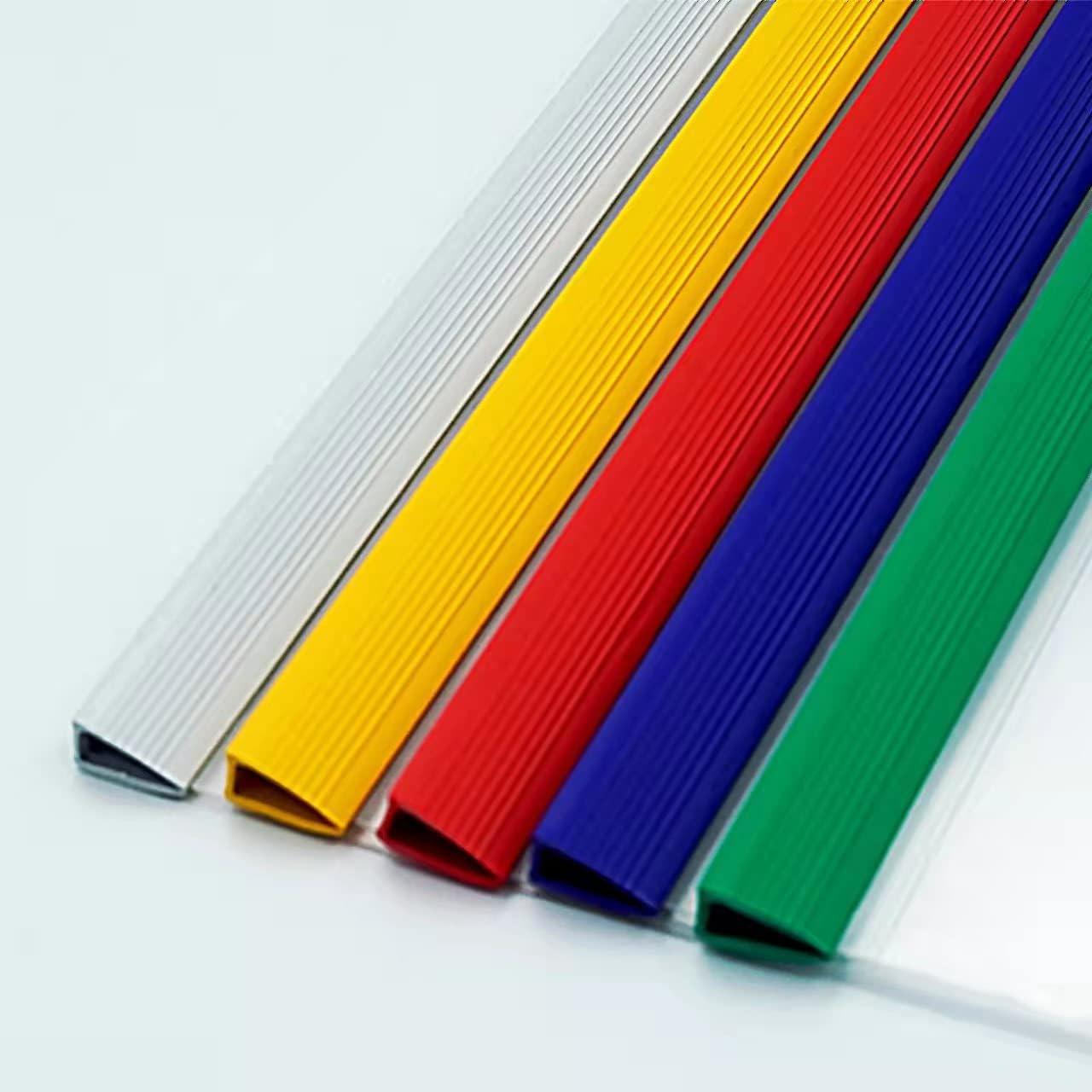 TOTiyea 100 Pack Clear Report Covers with Sliding Bars, 9mm (70 Sheet Capacity) 5 Assorted Colors Sliding Bar File Folders, for Letter Size