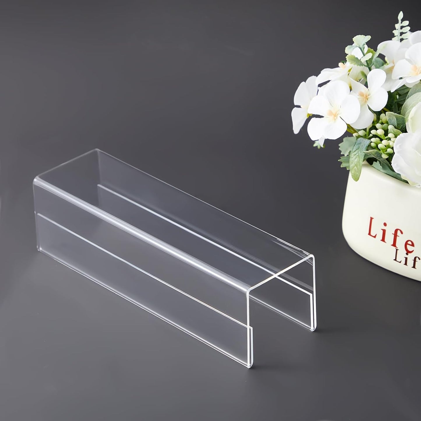 20 Pcs 2.25 Inch Cubicle Name Plate Holders Bulk Clear Double Sided Name Sign Tags for Home Library Doors Office Classroom 8.5 x 2.5 x 2.4 Inch